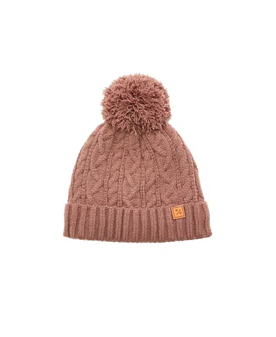 Northern Classics Unisex Cable Knit Pom Pom Hat - Adult In Cocoa Brown