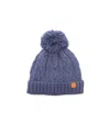 Northern Classics Unisex Cable Knit Pom Pom Hat - Adult In Slate Blue