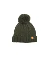 Northern Classics Unisex Cable Knit Pom Pom Hat - Baby, Little Kid, Big Kid In Olive Green