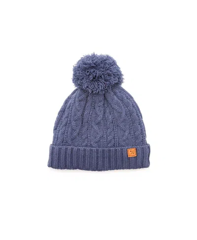 Northern Classics Unisex Cable Knit Pom Pom Hat - Baby, Little Kid, Big Kid In Slate Blue