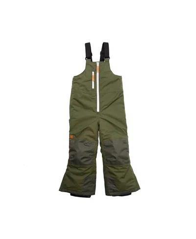 Northern Classics Kids' Unisex Winter Bib Snow Pants, Insulated Waterproof In Olive Green