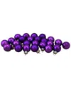 Northern Lights Dnu Unprofitable Northlight 24ct Purple 2-finish Glass Ball Christmas Ornaments 1in (25mm) In Purple