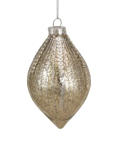 Northern Lights Dnu Unprofitable Northlight 5in Gold Mercury Glass Finial Christmas Ornament