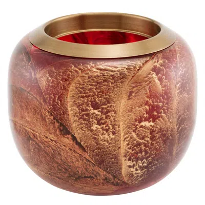 Northern Lights Esque Decorative Luminary In Bordeaux In Red