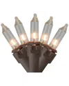 Northern Lights Northlight 100-count White And Brown Led Mini Christmas Lights 33ft Brown Wire In Clear