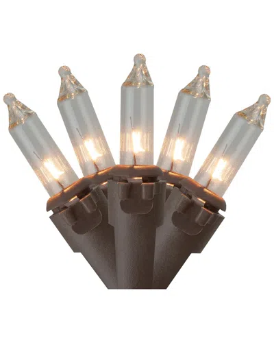 Northern Lights Northlight 100-count White And Brown Led Mini Christmas Lights 33ft Brown Wire In Clear