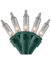 Northern Lights Northlight 100-count Clear Mini Christmas Light Set 20.25ft Green Wire In Clear