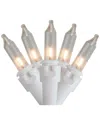 Northern Lights Northlight 100-count Clear Mini Christmas Light Set 20.25ft White Wire In Clear