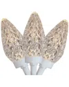 Northern Lights Northlight 100 Count Warm White Led Faceted C9 Christmas Lights - 41 Ft White  Wire In Clear