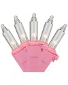 Northern Lights Northlight 100ct Clear Mini Valentinefts Day Light Set 20ft Pink Wire In Pink