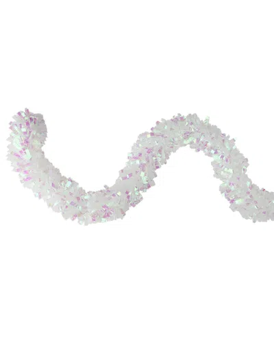 Northern Lights Northlight 12ft Iridescent And Starburst Confetti Christmas Tinsel Garland -  Unlit In Clear