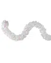 Northern Lights Northlight 12ft Iridescent And Starburst Confetti Christmas Tinsel Garland -  Unlit In Clear