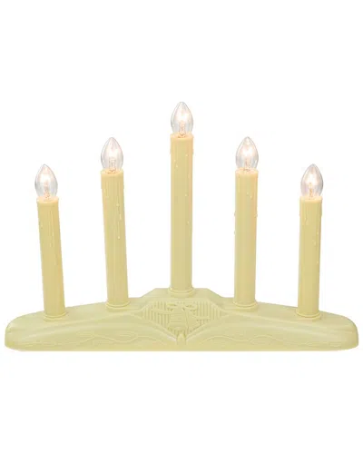 Northern Lights Northlight 14.5in Ivory 5-lights Christmas Chandelier On Holly Berry And Bell Base Candle Lamp