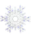 Northern Lights Northlight 16in Led Lighted Pure White And Blue Snowflake Christmas Window Silhouette Decoration In White