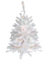 Northern Lights Northlight 18in Pre-lit Snow White Artificial Christmas Tree Multi Lights In White