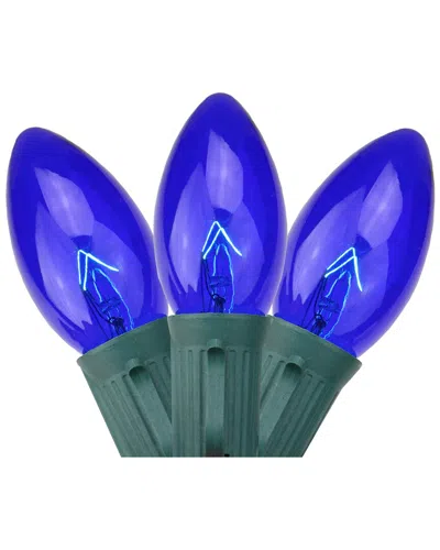 Northern Lights Northlight 25 Blue Transparent C9 Christmas Lights - 24 Ft Green Wire