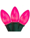 Northern Lights Northlight 25-count Opaque Pink C9 Mini Christmas Light Set  24ft Green Wire In Pink