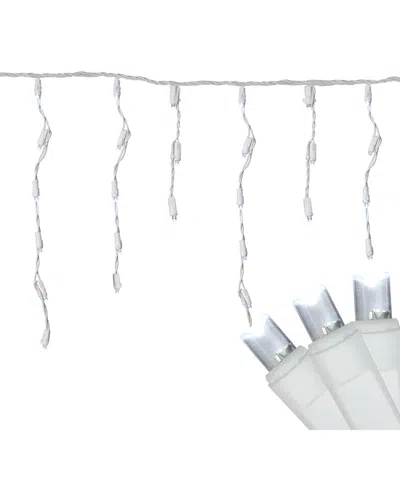 Northern Lights Northlight 300 Count Cool White Led Wide Angle Icicle Christmas Lights 24.5ft White Wire