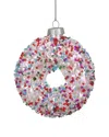 Northern Lights Northlight 3.75in Pink Doughnut With Sprinkles Glass Christmas Ornament In Pink