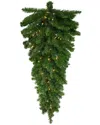 Northern Lights Northlight 42in Pre-lit Canadian Pine Artificial Christmas Teardrop Door Swag  - Clear Lights In Green