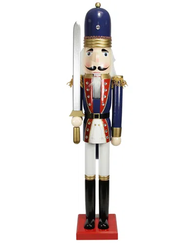 Northern Lights Northlight 48.25in Blue And White Christmas Nutcracker Soldier With Sword
