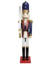 Northern Lights Northlight 48.25in Blue And White Christmas Nutcracker Soldier With Sword In Blue
