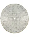 Northern Lights Northlight 48in Ivory And Gold Wood Grain Pattern Christmas Tree Skirt In Ivory