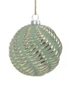 Northern Lights Northlight 4in Green And Gold Glass Ball Christmas Ornament In Green