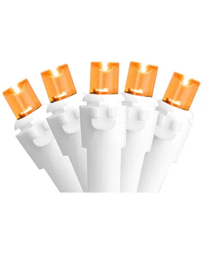 Northern Lights Northlight 50 Orange Led Wide Angle Christmas Lights - 16.25 Ft White Wire