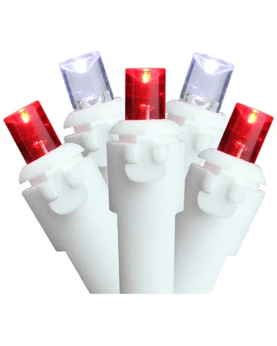 Northern Lights Northlight 50 Red And White Led Wide Angle Christmas Lights - 16.25 Ft White  Wire