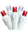 Northern Lights Northlight 50 Red And White Led Wide Angle Christmas Lights - 16.25 Ft White  Wire In Red
