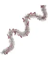 Northern Lights Northlight 50ft X 3in Silver Christmas Candy Cane Wrapped Tinsel Garland -  Unlit In Silver