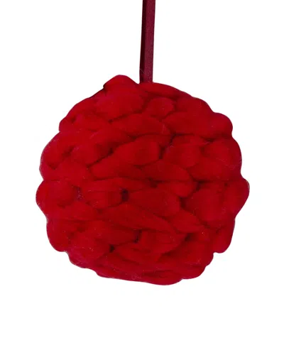 Northern Lights Northlight 5.5in Red Yarn Ball Hanging Christmas Ornament