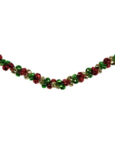 Northern Lights Northlight 5ft Green Gold And Red Festive Jingle Bell Artificial Christmas  Garland