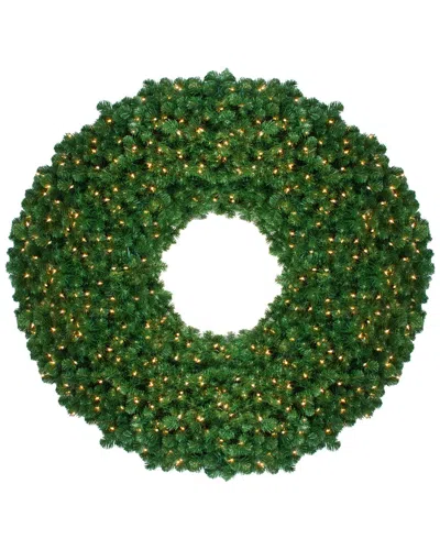 Northern Lights Northlight 5ft Pre-lit Olympia Pine Commercial Artificial Christmas Wreath -  Clear Lights In Green