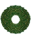 Northern Lights Northlight 5ft Pre-lit Olympia Pine Commercial Artificial Christmas Wreath -  Clear Lights In Green