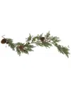 Northern Lights Northlight 5ft X 10in Pine And Blueberry Christmas Garland With Pinecones  Unlit In Green