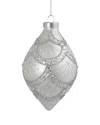 Northern Lights Northlight 5in Glittered Silver Glass Finial Christmas Ornament In Silver