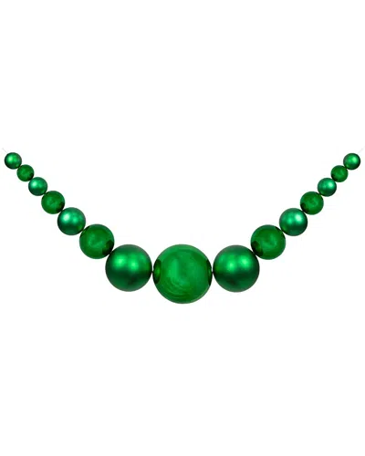 Northern Lights Northlight 6ft Green Shiny And Matte Shatterproof Ball Christmas Swag