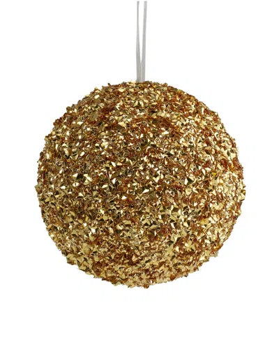 Northern Lights Northlight 6in Gold Glitter Christmas Ball Ornament
