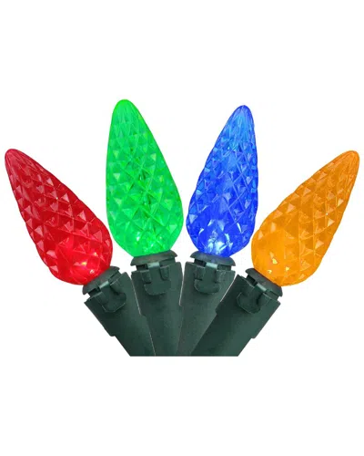 Northern Lights Northlight 70-count Multi Colored Led Faceted C6 Christmas Light Set - 23ft Green Wire