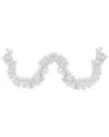 Northern Lights Northlight 9ft X 10in Icy White Iridescent Spruce Artificial Christmas Garland - Unlit In White