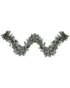 Northern Lights Northlight 9ft X 14in Pre-lit Flocked Mixed Rosemary Emerald Pine Artificial  Christmas Garland - Cl In Green