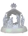 Northern Lights Northlight Led Holy Family In Stable Christmas Nativity Scene 7.5 Inch In Clear