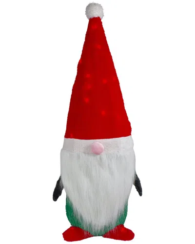 Northern Lights Northlight Lighted Red And Green Christmas Gnome Yard Decoration  35-inch In White
