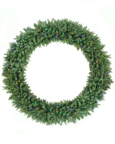 Northern Lights Northlight Pre-lit Buffalo Fir Commercial Artificial Christmas Wreath - 5-foot  Multi Led Lights In Green