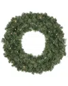 Northern Lights Northlight Pre-lit Battery Operated Canadian Pine Artificial Christmas Wreath - 24-in Clear Lights In Green