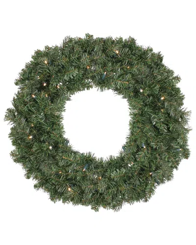 Northern Lights Northlight Pre-lit Led Canadian Pine Artificial Christmas Wreath - 30-in Clear  Lights In Green