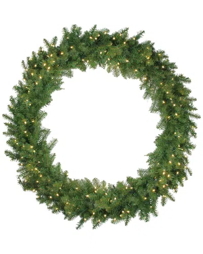 Northern Lights Northlight Pre-lit Northern Pine Led Artificial Christmas Wreath - 48-in Warm  White Lights In Green