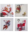 Northern Lights Northlight Set Of 4 Norman Rockwell Classic Christmas Scene Canvas Prints In White